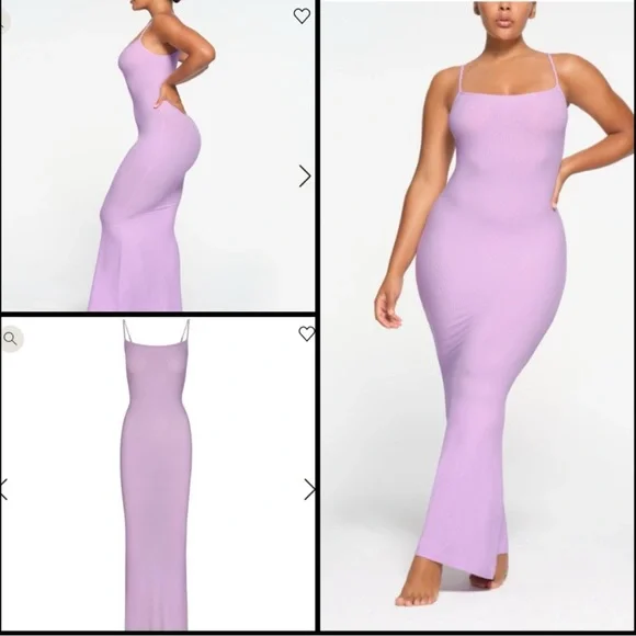 Skims Soft Lounge Long Slip Dress Sugar Plum Limited Edition NWT - Picture 1 of 2